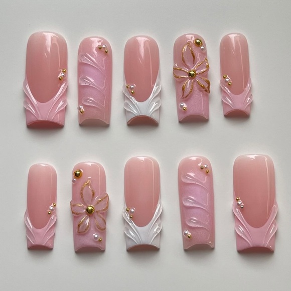 Other - Elegant Pink Press-On Nails
